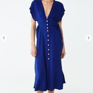 Vintage retro-style Forever 21 Midi Dress (indigo)